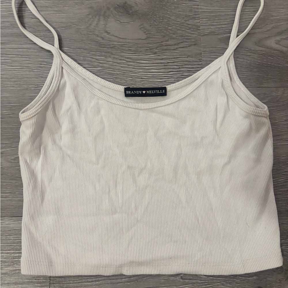Brandy Melville Cream Ribbed Camisole